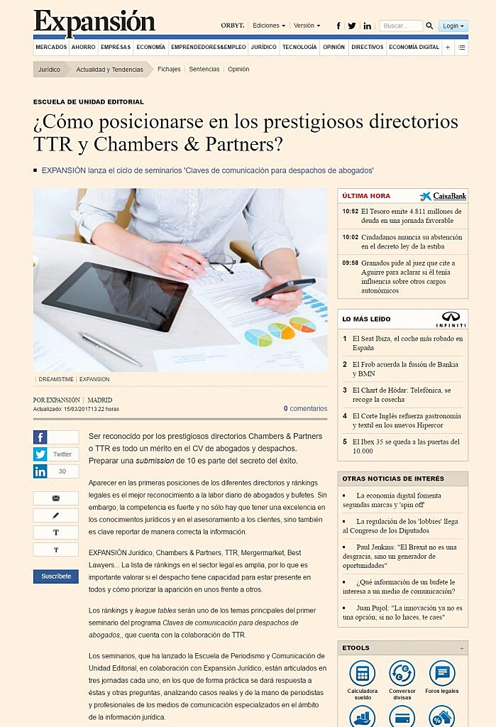 Cmo posicionarse en los prestigiosos directorios TTR y Chambers & Partners?